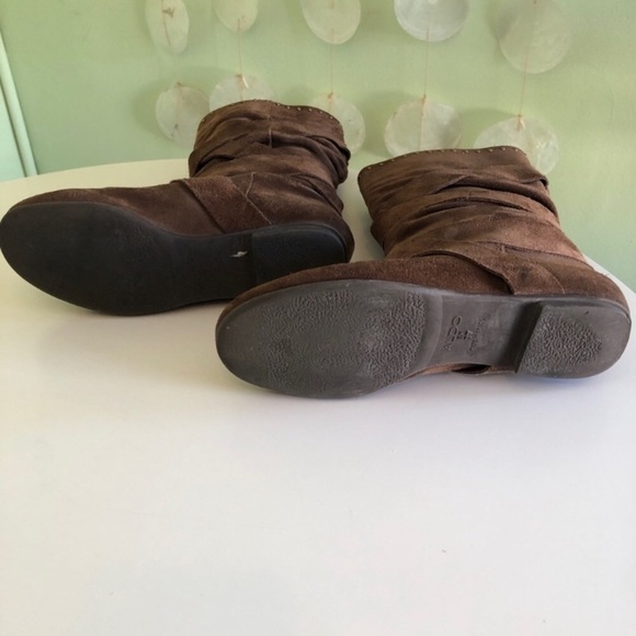 Vintage Y2K Aldo Boho Suede Leather Ankle Studded Strappy Moto Boots - Picture 4 of 4